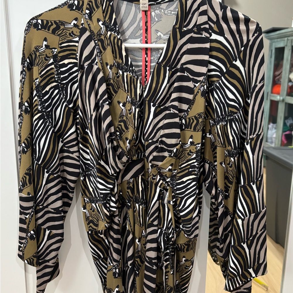 Issa London Zebra Print Wrap Dress
